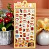 3D Japanese Cute Crystal Epoxy Relief Stickers Cartoon Bunny Bear Stickers Journaling Stationery Cute Stickers Gifts