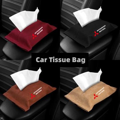 Car Tissue Box Holder Car Center Console Armrest Backseat Tissue Case for Asx Lancer Outlander Xpander Pajero Montero QC3