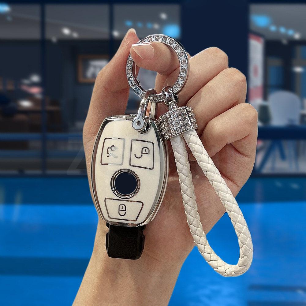 2/3 Buttons Shell Fob Car Key Case Cover Key Bag For Mercedes Benz A B C S Class Amg Gla Cla Glc W176 W221 W204 W205 Accessories