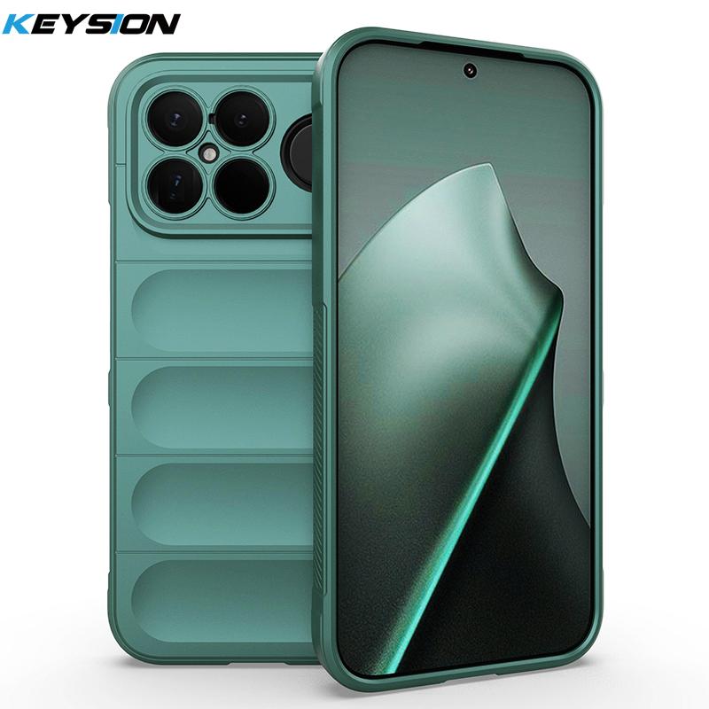 KEYSION Shockproof Matte Phone Case for Xiaomi POCO F8 Ultra F8 Pro Anti-skid Soft Silicone Phone Back Cover for POCO F8 Pro