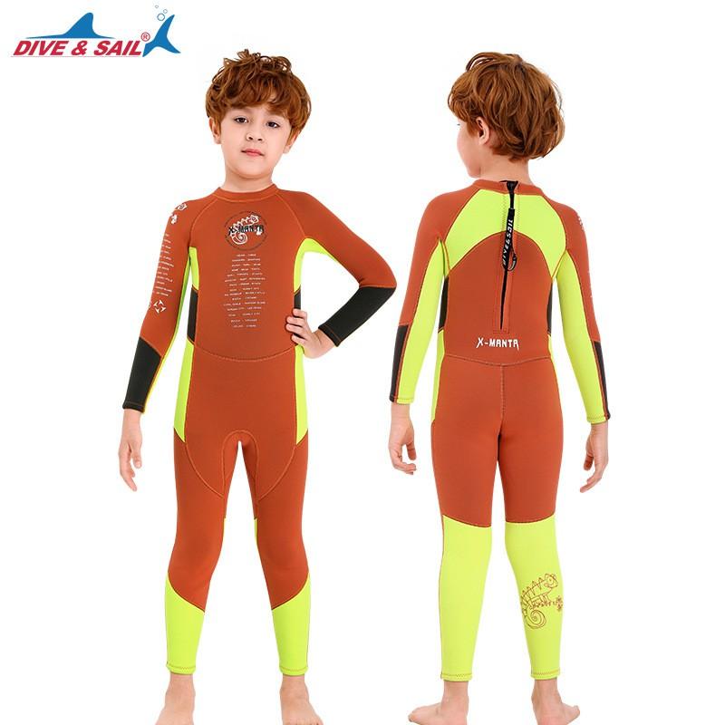 Kids 2.5mm Neoprene Wetsuit Full Body Long Sleeve Snorkeling Diving Surfing Jellyfish Protection