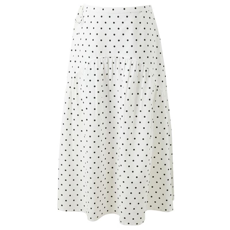 Chic Polka Dot A-Line Midi Skirt