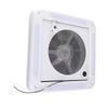 RV Roof Vent Fan 12V 360x360mm 10 Blades Dual Mode Air Inlet Outlet 4 LED Light for Camper Van Trail