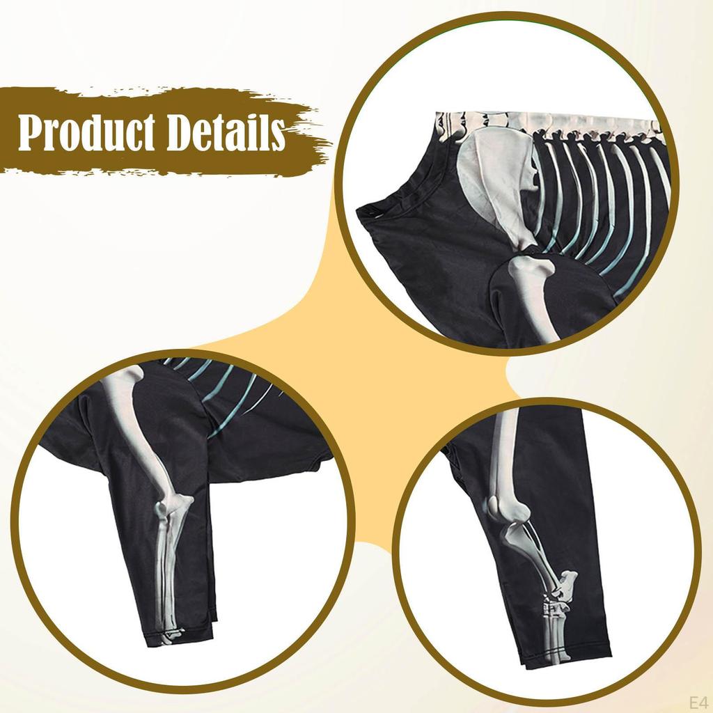 Dog Skeleton Halloween Costume Apparel Clothes Onesie for Festival Carnival