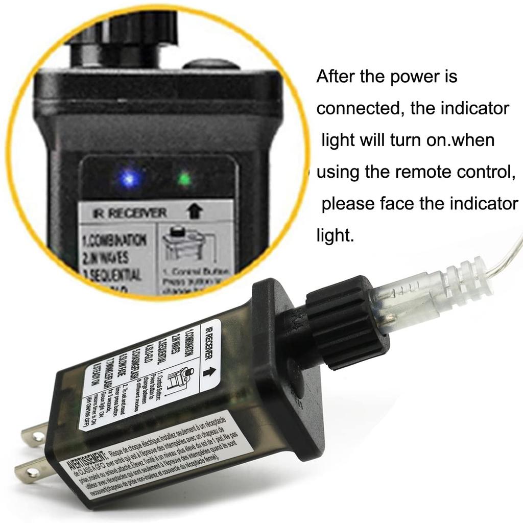 8 Mode Light LED Transformer 12V LED Controller Class 2 Power Supply, Low Voltage Transformer US Plug Adapter Replacement for String Light, not Fit