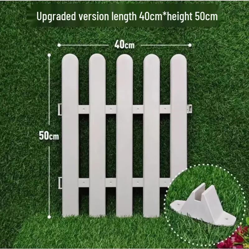 

Пластиковый садовый забор с круглым верхом и улучшенным основанием