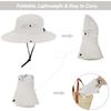 1pc Women's Outdoor UV-Protection-Foldable Sun-Hats Mesh Wide-Brim Beach Fishing Hat with Ponytail-Hole for Outdoor Activities