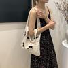 Aesthetic Knitted Bag Women Hollow Out Crochet Bow Handbag Large Capacity Handmade Tote Bag Summer Beach Woven Shoulder Bag