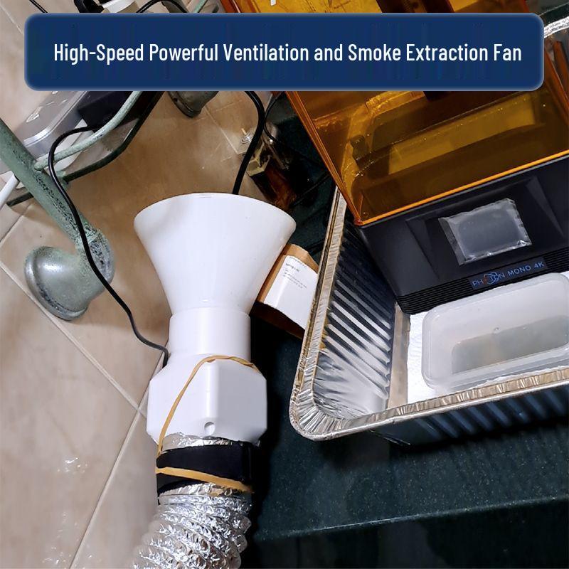 Compact Solder Fume Extractor and Laser Engraving Dust Removal Fan