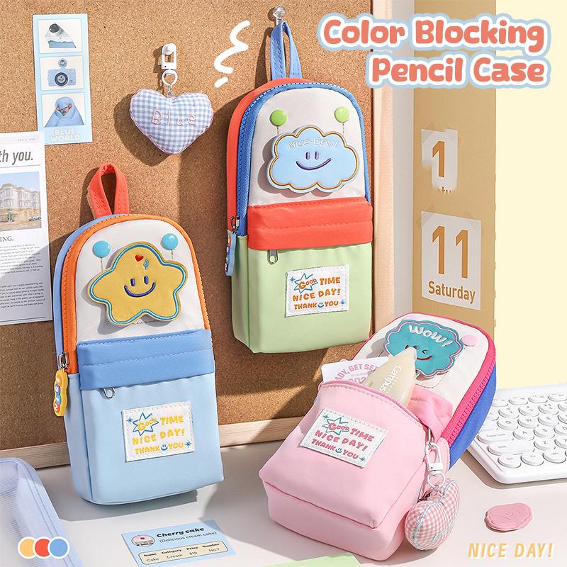 Capacity Pencil Case For Small Star Schoolbag Color - Blocked Pencil Case Lt S A High Appearance Level Cute And Large