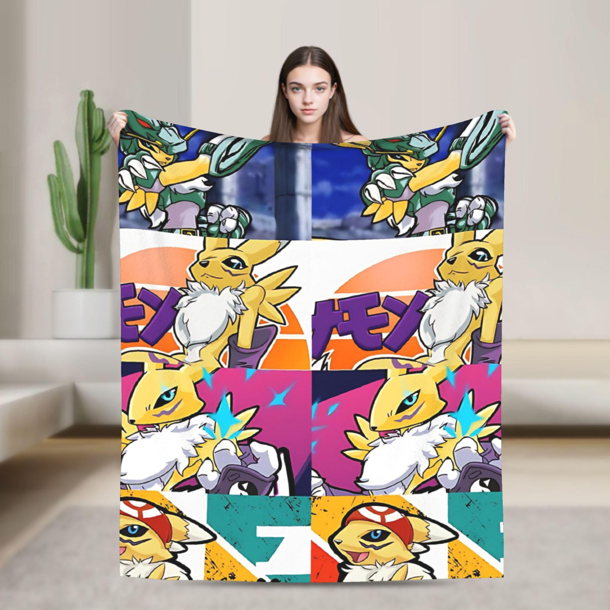 

digimon tamers terriermon Blanket Flannel Awesome Breathable Throw Blankets for Coverlet Textile Decor 75x90cm