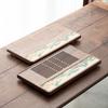 New Chinese Style Household Drawer Water Storage Tea Tray Heavy Bamboo Tea Set Tray Simple Modern Solid Wood Large Tea Table Tea