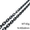 European and American Domineering Personality Black-plated Edging O-chain Titanium Steel Men's Bracelet Necklace