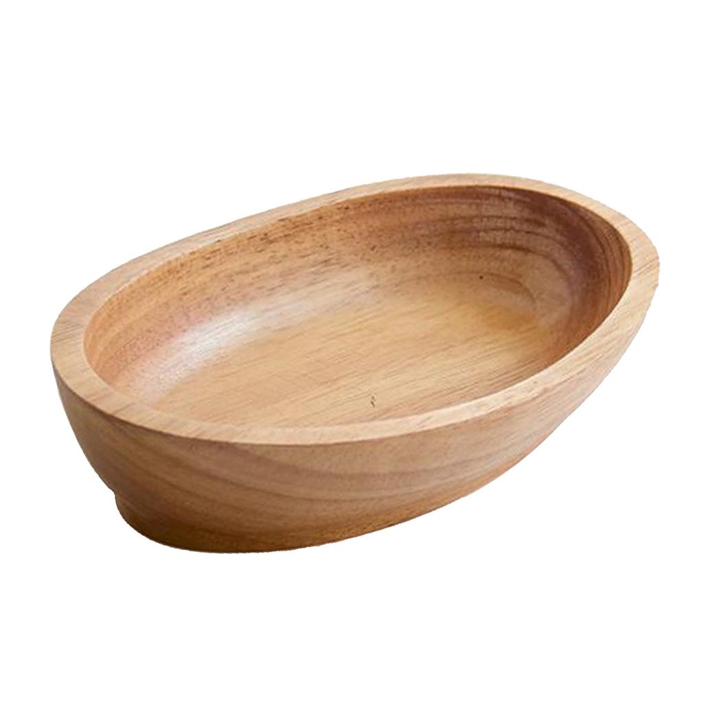 Holz-Salatschüssel - zum Präsentieren, Mischen und Servieren von Salaten, Früchten, L