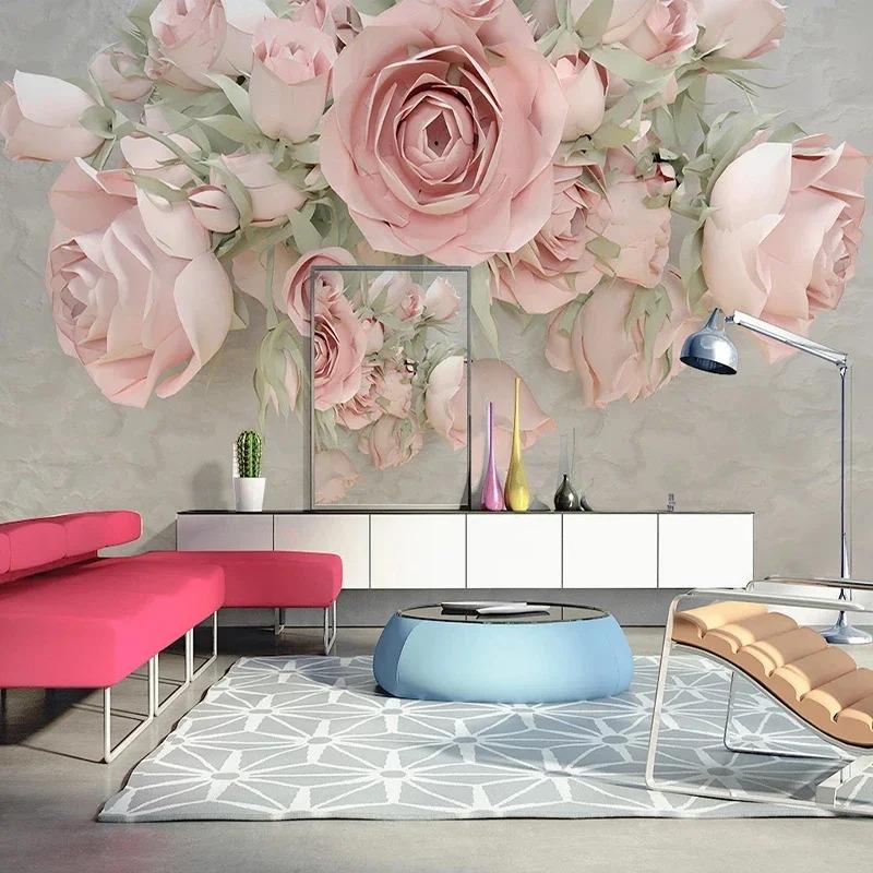 3d Wallpaper Modern Flowers Murals Living Room Bedroom Romantic Wall Paper For Walls Home Decor