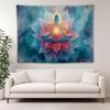 YJDYJD Meditation Wall Tapestry – Spiritual Chakra Wall Hanging with Lotus Flower Design, Mindfulness Yoga Wall Art and Boho Spiritual Decor for