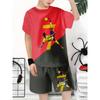 Summer 2025 Bestseller Youthful and Energetic Street Casual Fashion 3D Letter Pattern Printed Comfortable Children's Set