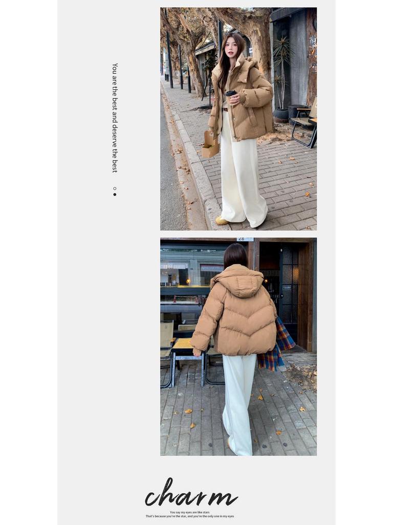 Authentic 2025 Girls' Thickened Hooded Winter Down Jacket