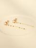 Minimalpiercing 14K Tulip Long Chain Drop Piercing Earrings