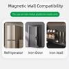 Carbon Steel Refrigerator Magnetic Shelf Punch Free Wall Mounted Kitchen Storage Shelves Large Capacity Space Saving