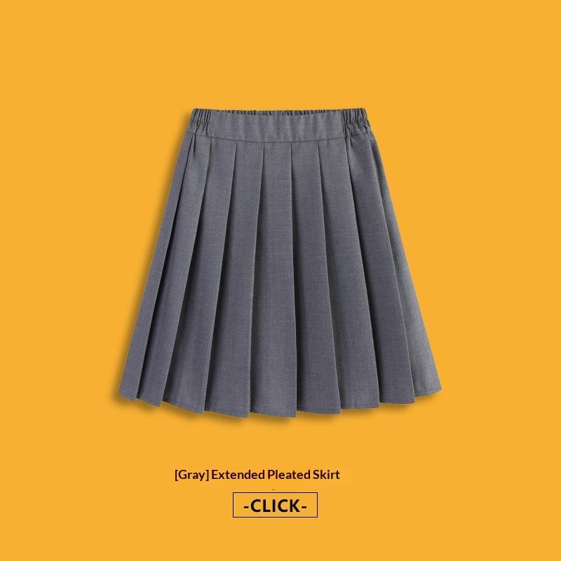 Anti-wrinkle Kids Girls Pleated Skirt Solid Color Midi Length Preppy Style Versatile Casual School Skirt for Girls Daily Wear