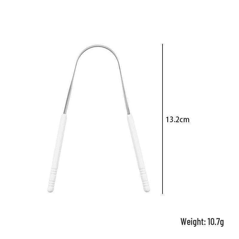 Stainless Steel Dental Tool Set: U-Shaped Tongue Scraper, Oral Mirror, and Tartar Remover