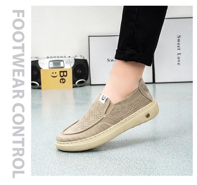 Men's Summer Breathable Slip-On Canvas Shoes - Casual, Fashionable, and Comfortable