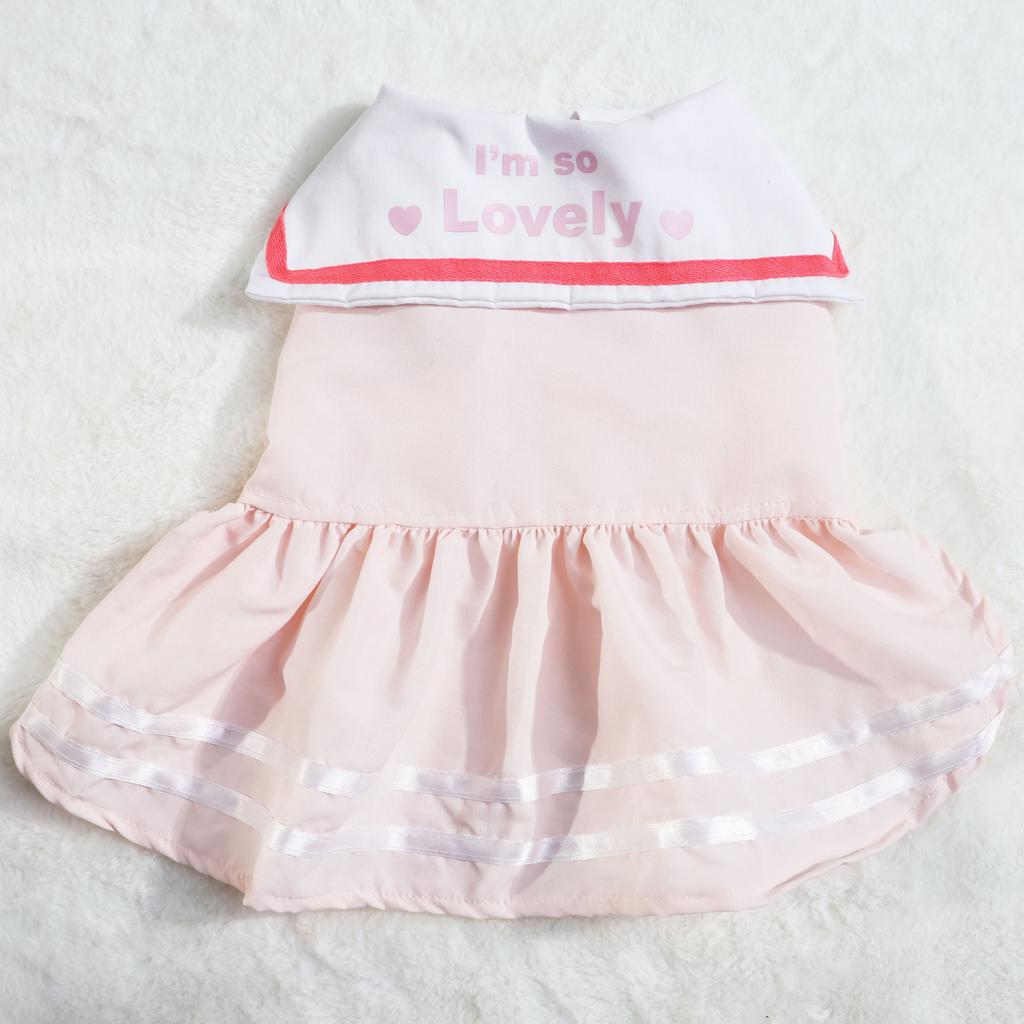 Summer clothes new pet navy collar clothes pet dog dog cat dress breathable comfortable factory