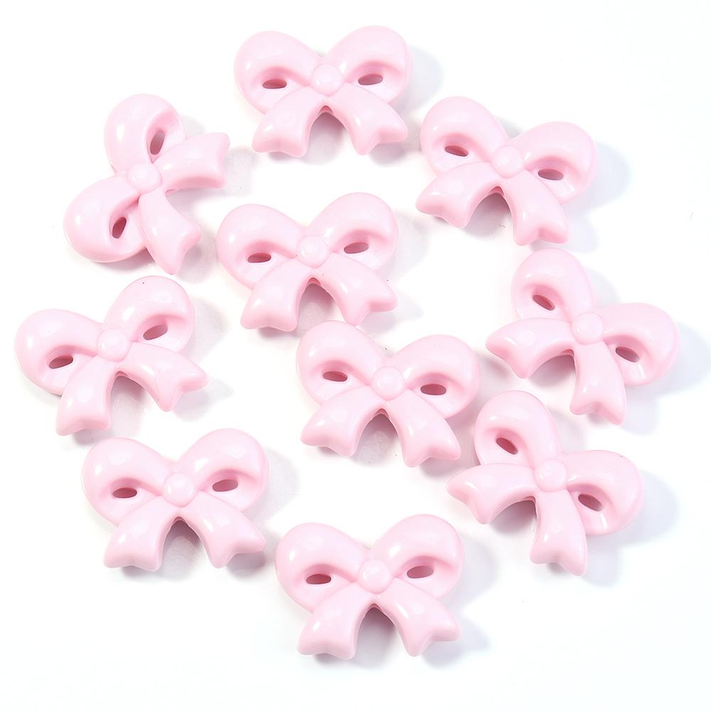 10pcs 23.5x31mm Acrylic Bow Beads Colorful Bowknot Loose Spacer Bead For Jewelry Making DIY Bracelet Phone Key Chain Accessories