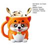 Corgi Ice Cream Pint Holder with Pumpkin Hoodie Insulated Sleeves Cover Cooler Adorable Dog-Themed Ice Cream Pint Containers for Beer Soda Dessert