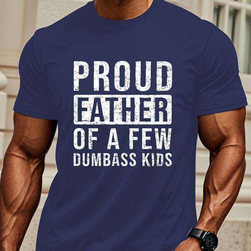 

Proud Father Of Dumbass Kids Logo T-Shirt,Soft Breathable & Fade-Resistant, Classic Fit for Daily Casual Wear XXL белый