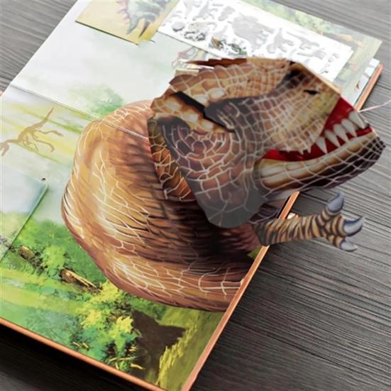3D Encyklopedie dinosaurů Prehistorica Kniha o dinosaurech s vyskakovacími prvky Interaktivní vzdělávací kniha o dinosaurech pro děti 1-3 Dárek pro milovníky dinosaurů