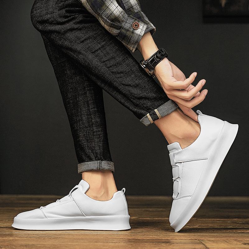 Fashion Fashion Business Shoes Men All-match Male Walking Shoes New Trend Slip-On Flats Mens Casual Shoes Versatile Leather Sneakers