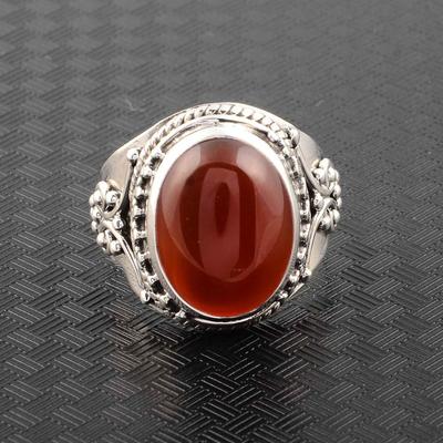 Carnelian Silver Ring, Handmade Ring, Cute Ring, Best Gift For Christmas, 925 Solid Sterling Silver, Gemstone Ring,