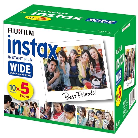 FUJIFILM Instant Camera Film for Wide, 50 Sheets, INSTAX WIDE K R 5