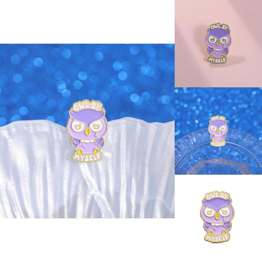 Colorful Cartoon Owl Brooch Adorable Alloy Pin For Creative Animal Inspired Fashion