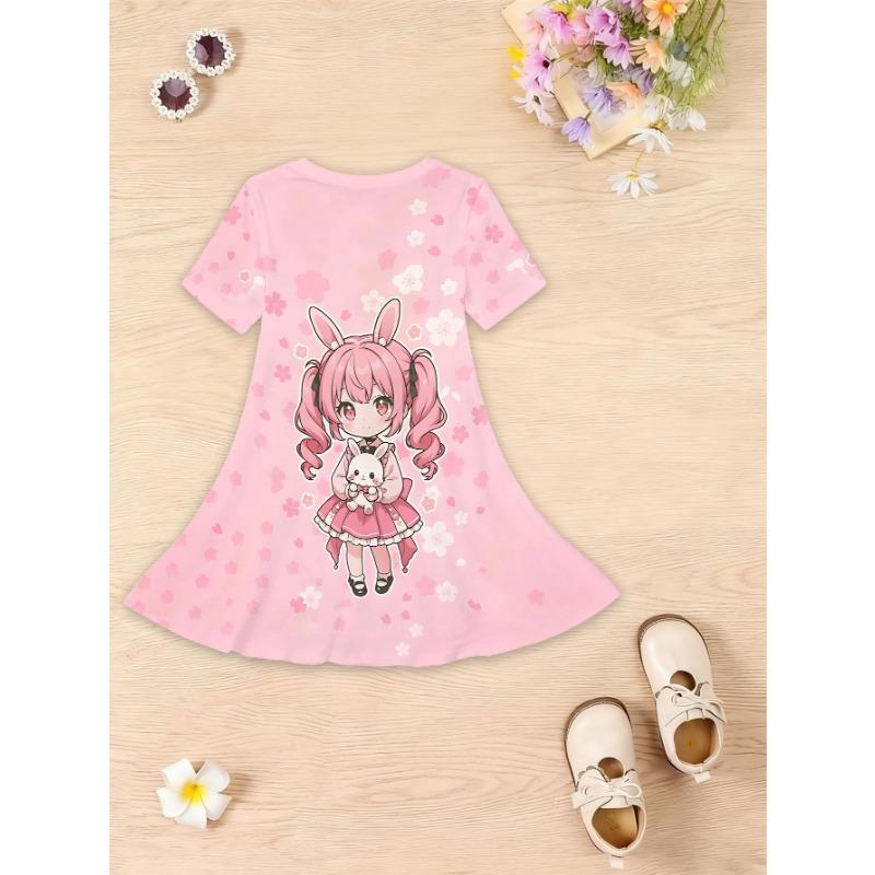 Girls' Dress, Suitable for Parties And Everyday Wear, Sweet Princess Dress, Lightweight Spring And Summer Outfit