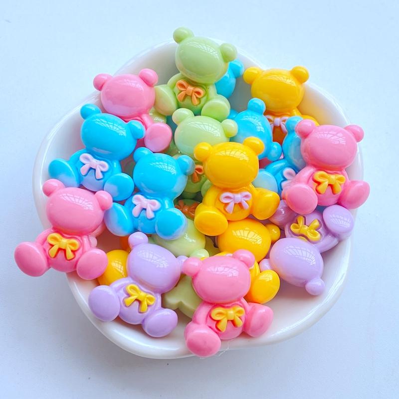 

10Pcs New Cute Mini Cartoon Little Bear Flat Back Resin Scrapbooking DIY Jewelry Craft Decoration Accessories
