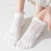 Five-finger Socks, Pure Cotton Thin Antibacterial Toe Socks with Mesh, Breathable and Odorless Toe Socks, Anti-athlete's Foot Socks