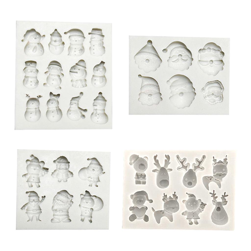 Dessert Moulds Christmas Series Baking Supplies Fondant Moulds Mousse Molds Silicone Material Gift for DIY Baking Lover