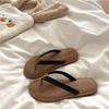Flip-Flops Damenmode Oberbekleidung 2025 Sommer coole Hausschuhe Koreanische Version von Studenten schlichte rutschfeste Zehensteg-Strand-Sandalen