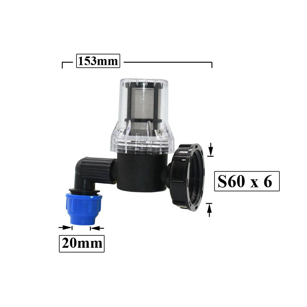 Złączka do rur z tworzywa PE 20/25/32mm Filtr S60 Adapter IBC Trójnik Kolanko Rozdzielacz Wody na 2 drogi Złącze Rury Do Nawadniania Farmy