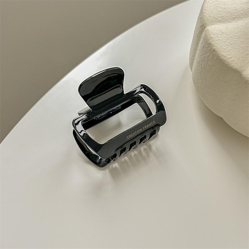 New Acetate Square Hollow Out Big Claw Clips For Women Solid Color Leopard Pattern Shark Clip Female Hair Accessories