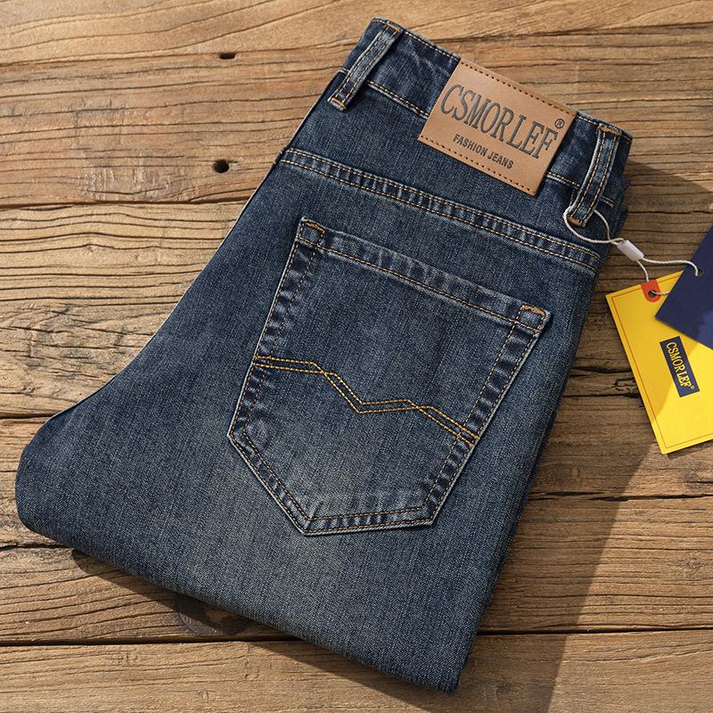 Men's Straight-leg, Loose-fit Stretch Jeans – Summer Stretch Style