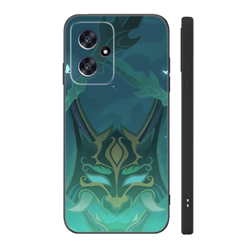 Genshin Impact Logo Black Silicone Phone Case For Xiaomi POCO X3 X4 NFC F3 F4 GT F5 M3 M4 M6 X5 X6 Pro 5G C55 C65 M5