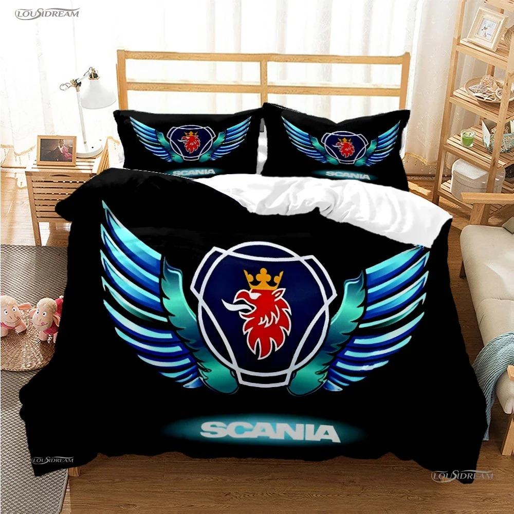 S-Scania Truck Eagle Head Duvet Cover Comforter Bedding Sets Soft Quilt Cover And Pillowcases For Teens Singledoublequeenking