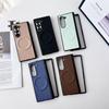 Magnetic Leather Phone Case for Samsung Galaxy Z Fold 7 6 5 4 3 Fold7 Fold6 Fold5 5G with Magsafe Protective Cover for Hinges