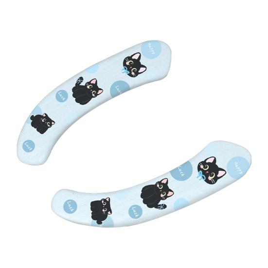 Сиденье для унитаза с дизайном черной кошки Удлиненное Круглое Квадратное Коврик для унитаза Моющийся Многоразовый Дышащий Удобная Накладка на сиденье синий