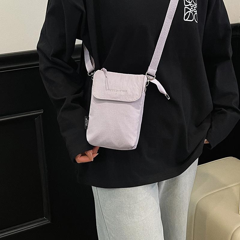 Women's Nylon Canvas Crossbody Handbag - Mini & Lightweight for Autumn/Winter