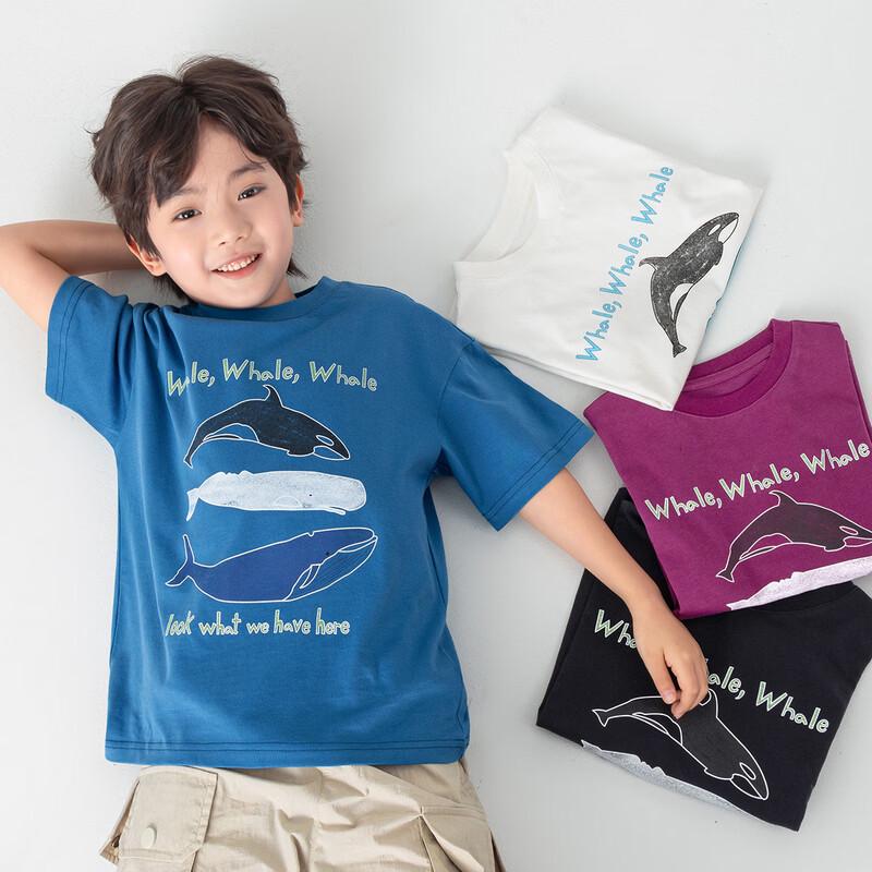 DuoDuoJia Boys  Cooling Cotton Printed Short-Sleeve T-shirt 160